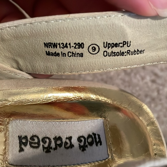 Cream suede, sparkly heels. Size 9. - Picture 9 of 9